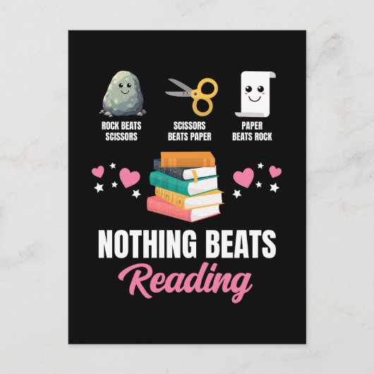 Rock Paper Scissors Niets is beter dan lezen Feestdagenkaart (Voorkant)