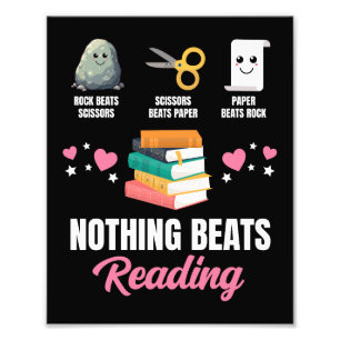 Rock Paper Scissors Niets is beter dan lezen Foto Afdruk