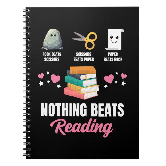 Rock Paper Scissors Niets is beter dan lezen Notitieboek (Voorkant)