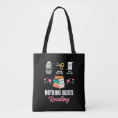 Rock Paper Scissors Niets is beter dan lezen Tote Bag (Voorkant)
