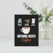 Rock Paper Scissors Niets Verslaat Koffie Feestdagenkaart (Staand voorkant)