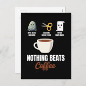 Rock Paper Scissors Niets Verslaat Koffie Feestdagenkaart (Voorkant / Achterkant)