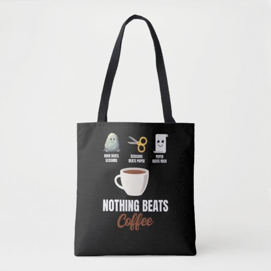 Rock Paper Scissors Niets Verslaat Koffie Tote Bag (Voorkant)