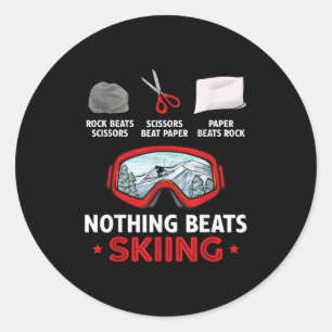 Rock Paper Scissors Niets verslaat Skien  Ronde Sticker