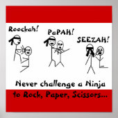 Rock, Paper, Scissors NINJA. Poster (Voorkant)