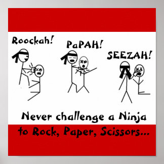 Rock, Paper, Scissors NINJA. Poster