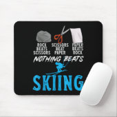 Rock Paper Scissors Nothing Beats Skiing _1 Muismat (Met muis)