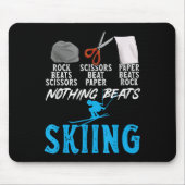 Rock Paper Scissors Nothing Beats Skiing _1  Muismat (Voorkant)