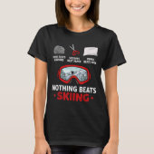 Rock Paper Scissors Nothing Beats Skiing T-shirt (Voorkant)