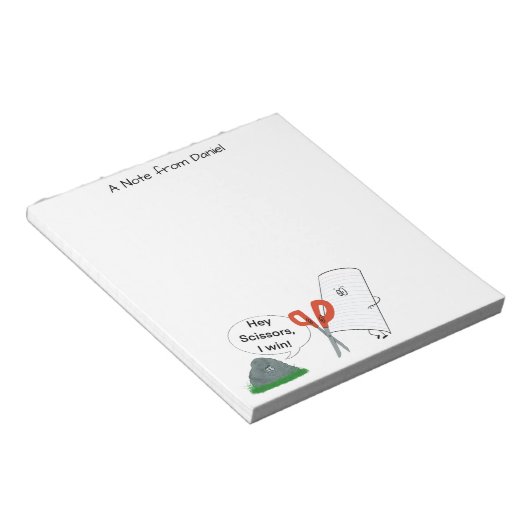 Rock, Paper, Scissors Notitieblok (Schuin)