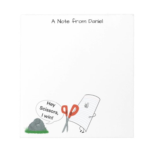 Rock, Paper, Scissors Notitieblok (Voorkant)