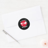 Rock Paper Scissors Nuts Kick Win Funny Taekwondo Ronde Sticker (Envelop)