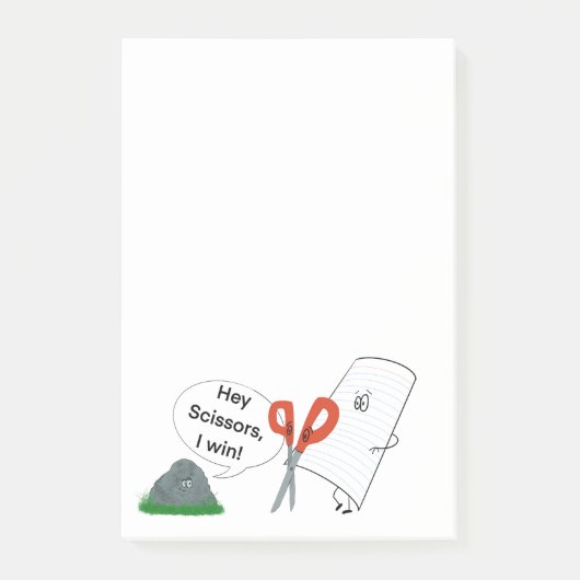 Rock, Paper, Scissors Post-it® Notes (Voorkant)