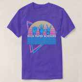 Rock Paper Scissors Retro T-shirt (Design voorkant)