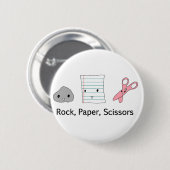 Rock, Paper, Scissors Ronde Button 5,7 Cm (Voorkant /achterkant)