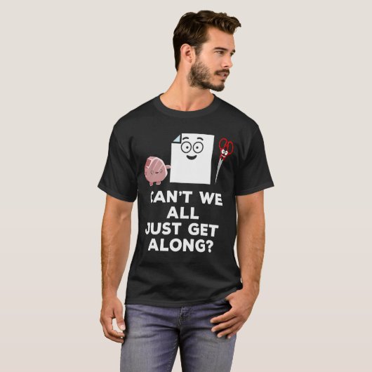 Rock Paper Scissors Sarcastic Gezegde T-shirt (Voorkant volledig)