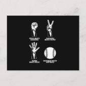 Rock Paper Scissors Softball Pitcher Catcher Gift Briefkaart (Voorkant)
