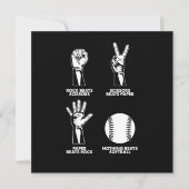 Rock Paper Scissors Softball Pitcher Catcher Gift Kaart (Voorkant)