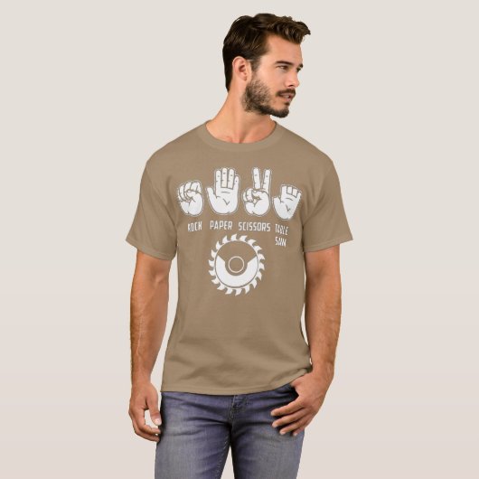 Rock Paper Scissors Table Saw Carpenter Engineer T-shirt (Voorkant volledig)