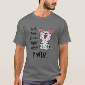 Rock Paper Scissors Throat Punch I Win Catt Funny T-shirt (Voorkant)