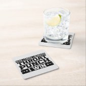 Rock Paper Scissors Throat Punch I Win, Funny Kartonnen Onderzetters (Insitu)