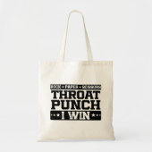 Rock Paper Scissors Throat Punch I Win, Funny Tote Bag (Voorkant)