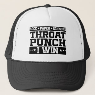 Rock Paper Scissors Throat Punch I Win, Funny Trucker Pet