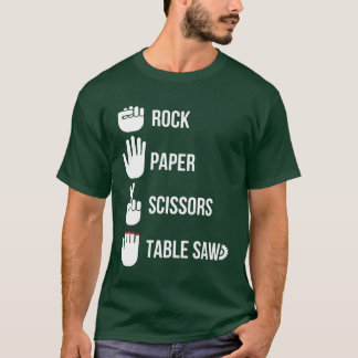 Rock Paper Scissorsable Saw Carpenter friends T-shirt