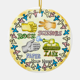 Rock Paper Tank Keramisch Ornament