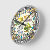 Rock Paper Tank Ronde Klok (Hoek)