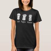 Rock Papier Schaar Hand Spel Kat Pootjes Kat Lover T-shirt (Voorkant)