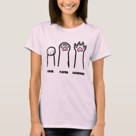 Rock Papier Schaar Kat Paws Grappig Jongens Meisje T-shirt
