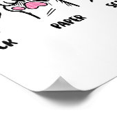 Rock Papier Schaar Kattenpoten Grappige Kattenlief Poster (Hoek)