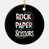 Rock Papier Schaar Lesbisch Grappig Gay Pride LGBT Keramisch Ornament (Voorkant)