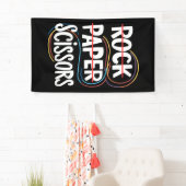 Rock Papier Schaar Lesbisch Grappig Gay Pride LGBT Spandoek (Insitu)