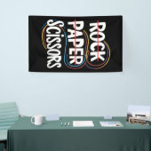Rock Papier Schaar Lesbisch Grappig Gay Pride LGBT Spandoek (Beurs)