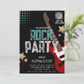 Rock Party Festival DJ Party Bar Flyer Kaart (Staand voorkant)