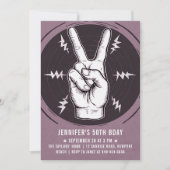 Rock Party Vredesbord Roze Volwassen Moderne Verja Kaart (Voorkant)