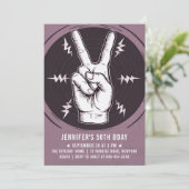 Rock Party Vredesbord Roze Volwassen Moderne Verja Kaart (Staand voorkant)