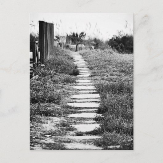 Rock Path up the hill in Black and White Briefkaart (Voorkant)