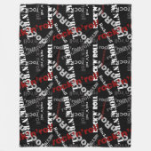 Rock patroon Rock'n' Roll Fleece Deken (Voorkant)