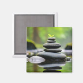 Rock Pebble Water Rustig Vredig Magneet (Voorkant / Achterkant)