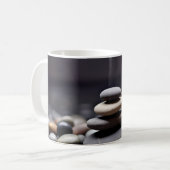 Rock Pebble Zand Rustig Vreedzaam Koffiemok (Voorkant links)