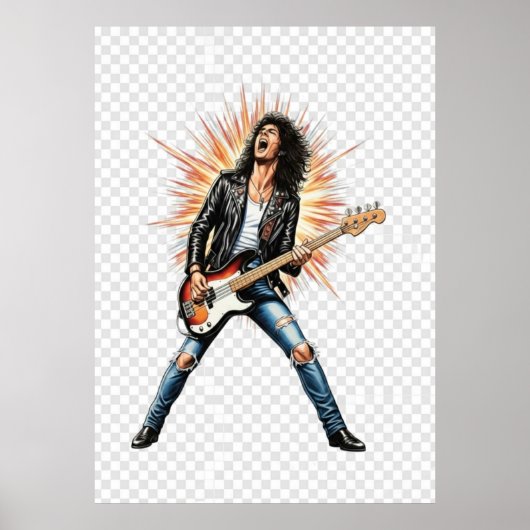 Rock photo block poster (Voorkant)
