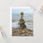 Rock Pillar Monument - Mackinac Island, Michigan Kaart (Voorkant / Achterkant in situ)