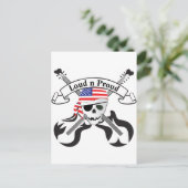 Rock Pirate USA Style Briefkaart (Staand voorkant)