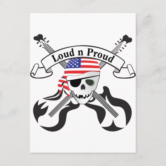 Rock Pirate USA Style Briefkaart (Voorkant)