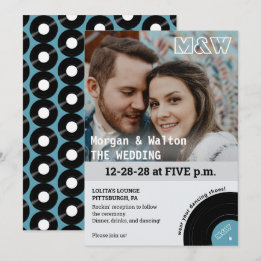 Rock plaat album Concert stijl bruiloft uitnodigin Kaart