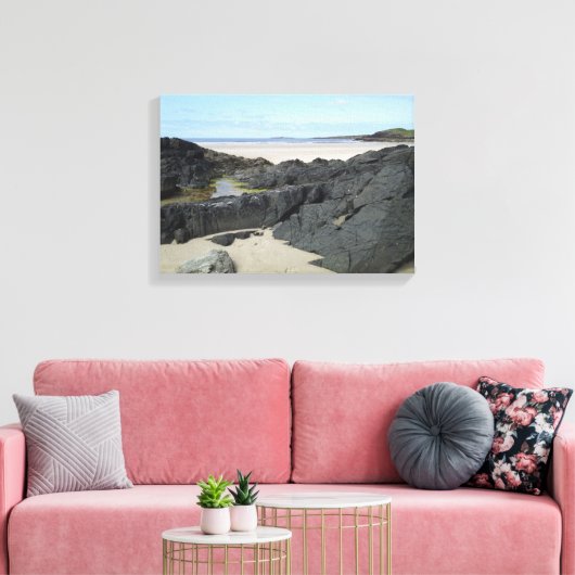 Rock Pool in Donegal Ierland Canvas Afdruk (Insitu (Woonkamer))