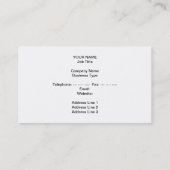 Rock Pool. Visitekaartje (Achterkant)